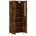 vidaXL Vysoká skrinka dymový dub 69,5x34x180 cm spracované drevo