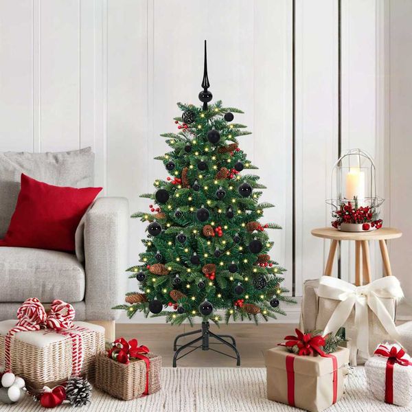 vidaXL Umelý vianočný stromček Zelená 120 cm PVC, kov a plast