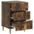 vidaXL Nočný stolík Dymový dub 43 x 41 x 66,5 cm Kompozitné drevo