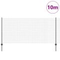 vidaXL Zvarené pletivo s podperami 10 x 1,2 m PVC potiahnutá oceľ Sivá