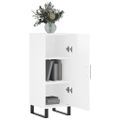vidaXL Komoda lesklá biela 34,5x34x90 cm spracované drevo