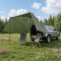 vidaXL Auto Stan 350 x 250 cm Armádna zelená Polyester a oceľ