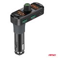 FM vysielač 2×USB-A 1×USB-C microSD 12V 24V AMiO-04653