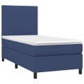 vidaXL Boxspring posteľ s matracom modrá 100x200 cm látka