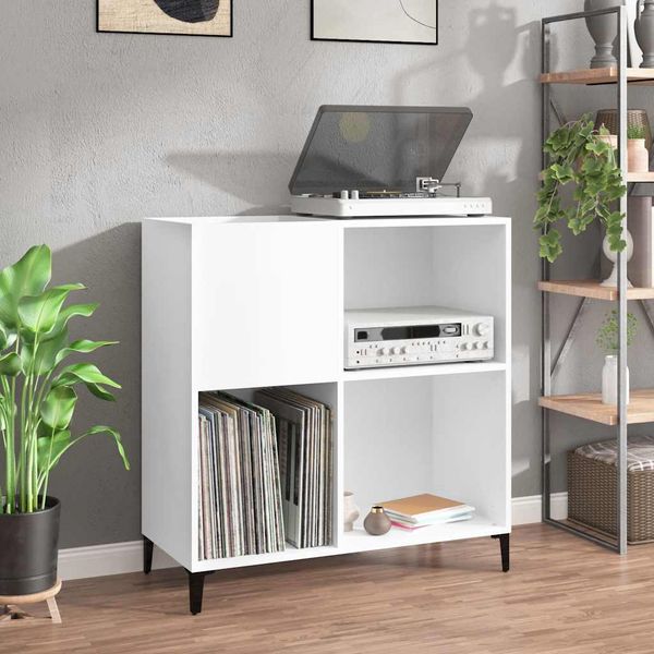 vidaXL Skrinka na platne biela 84,5x38x89 cm kompozitné drevo