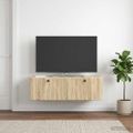 vidaXL Nástenná TV skrinka 98 x 41 x 30 cm Dub sonoma Kompozitné drevo