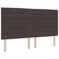 vidaXL LED boxspring posteľ s matracom Tmavohnedá 200 x 200 cm Látka