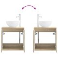 vidaXL Set kabinetov do kúpeľne 3 ks Dub sonoma 49,5 x 41 x 64,5 cm