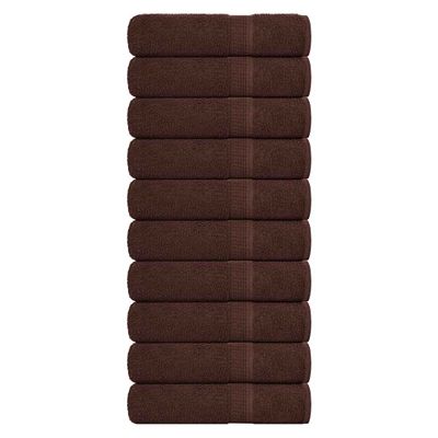 vidaXL Osušky do kúpeľne FROGN 10 ks hnedé 100x150 cm 360 g/m²