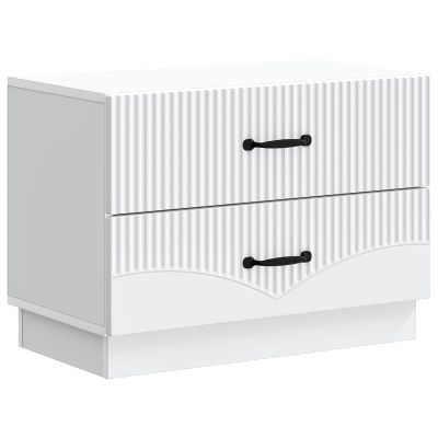 vidaXL Nočný stolík Biela 62 x 34,5 x 44,5 cm Kompozitné drevo