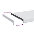 vidaXL Parapetné dosky Biela 60 x 30 x 4,5 cm PVC