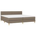 vidaXL Boxspring posteľ s matracom sivohnedý 200x200 cm látka
