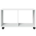 vidaXL Skrinka na kolieskach, biela 72x33x42,5 cm, kompozitné drevo