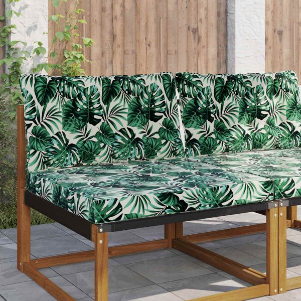 vidaXL Vankúš na vonkajšiu pohovku 2 pcs Vzor listov Polyester