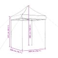 vidaXL Skladací pop-up párty stan sivohnedý 200x200x306 cm