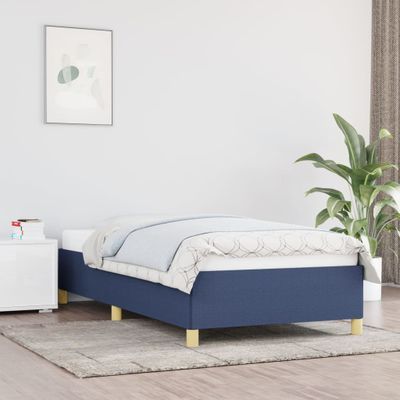 vidaXL Rám postele bez matraca Modrá 80x200cm Látka