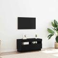 vidaXL TV skrinka 80 x 35 x 40 cm Čierny dub Kompozitné drevo