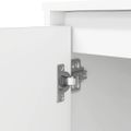 vidaXL Stôl biely 120x42x76 cm kompozitné drevo