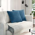 vidaXL Vankúše na pohovku 2 pcs Modrá 50 x 50 cm Kordúrová tkanina