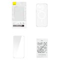 Puzdro na telefón Baseus Magnetic Crystal Clear pre iPhone 13 (priehľadné) s ochranným krytom displeja z celoplošného tvrdeného skla a čistiacou súpravou