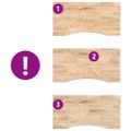 vidaXL Doska stolíka neošetrená 100x60x2,5 cm dubový masív obdĺžnikový