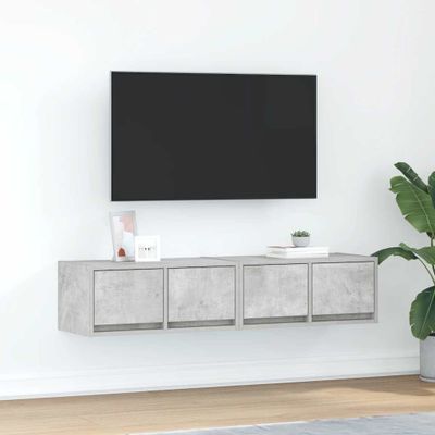 vidaXL TV skrinky 2 ks betónovo sivé 60x31x25,5 cm kompoz.drevo