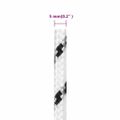 vidaXL Pletené lodné lano biele 5 mm x 100 m polyester