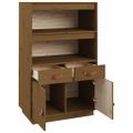 vidaXL Vysoká skrinka medovohnedá 67x40x108,5 cm masívna borovica