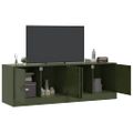 vidaXL TV skrinky 2 ks olivovozelené 67x39x44 cm oceľ