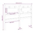 vidaXL Čelo postele sivé 145,5x4x100 cm masívna borovica