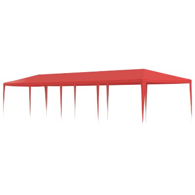 vidaXL Párty stan Červená 1200 x 300 x 255 cm PE a oceľ