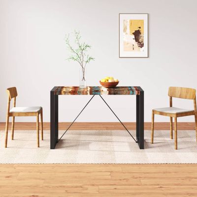 vidaXL Jedálenský stôl, recyklovaný masív 120 cm