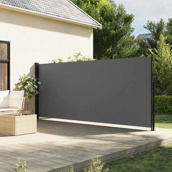 vidaXL Zaťahovacia bočná markíza, antracitová 180x500 cm