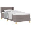vidaXL Posteľ s pružinovým rámom Sivohnedá 200 x 90 cm látka