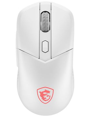 MSI herná myš VERSA 300 Wireless White/ bezdrátová/ 8.000 dpi/ 2,4GHz/ BT5.3/ USB/ RGB podsvietenie/ 6 tlačidiel/ biela Myš, herná, bezdrátová, optická, 8000DPI, 6 tlačidiel, RGB podsvietenie, Bluetooth 5.3, 2,4GHz, USB, biela