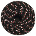 vidaXL Lodné lano čierne 16 mm 25 m polypropylén