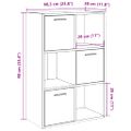 vidaXL Knižnica dub artisan 60,5x30x90 cm kompozitné drevo