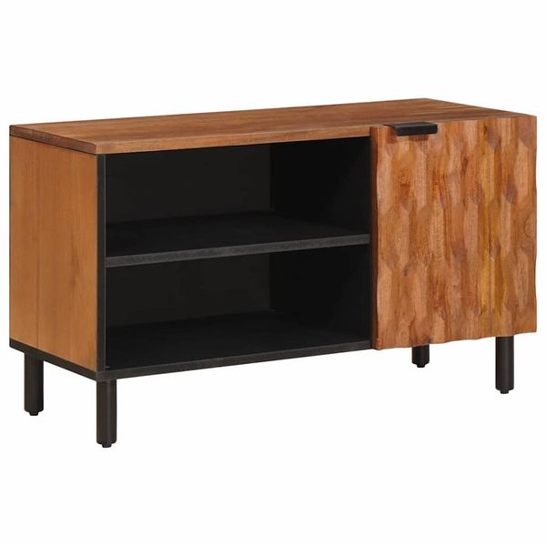 vidaXL TV skrinka s úložiskom Drevité hnedé dokončenie 80 x 33 x 46 cm