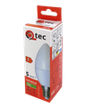 LED žiarovka Qtec 5W C37 E14 teplá biela