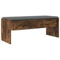 vidaXL Predsieňová lavica s vankúšom Dymová dub 103 x 38 x 40 cm