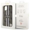 Obal Guess pre iPhone 14 6,1" GUHMP14SP4RPSW hnedý harcase Magsafe 4G Printed Stripes