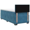 vidaXL Posteľ boxspring s matracom Tmavomodrá 90 x 200 cm Zamat