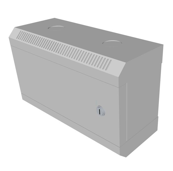 10'' rack jednodielny 4U/140 DATACOM Šedý plech.dvere