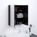 vidaXL Kúpeľňová zrkadlová skrinka 60x15x75 cm MDF lesklá čierna