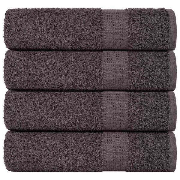 vidaXL Sprchové osušky FROGN 4 ks antracitové 70x140 cm 360 g/m²