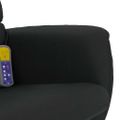 vidaXL Sklápacie masážne kreslo s podnožkou čierne umelá koža