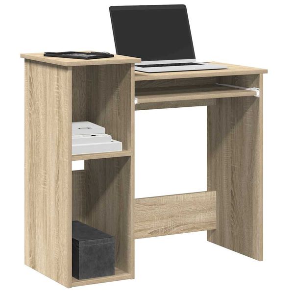 vidaXL Stôl s policami Dub Sonoma 84x40x78 cm Upravené drevo