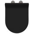 vidaXL WC sedadlo Nastaviteľná Čierny 50 x 36,5 x 5 cm Polypropylén