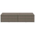 vidaXL Záhradný úložný box sivý 220x50x58 cm polyratan
