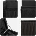 vidaXL Sada pohoviek 5 ks Čierna Poly ratan a oceľ